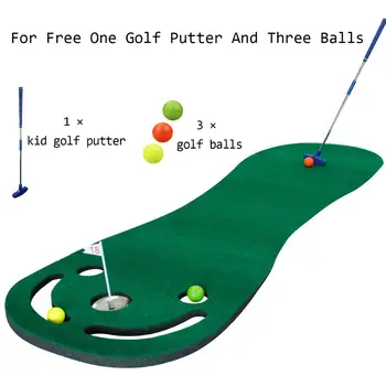 

Children Portable 3 Holes Golf Mat Junior Golf Putting Mat Set Indoor Outdoor Kids Practice Training Mat with 1 Putter & 3 Balls