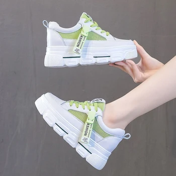 

Women Shoes Chunky Sneakers Summer Vulcanize Shoes Ladies Mesh Lacing Casual Shoes Woman Fashion Old Dad Shoes Platform Sneaker