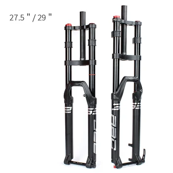 

Mountain bike double shoulder pneumatic front fork large stroke barrel shaft version speed drop front fork damping rebound