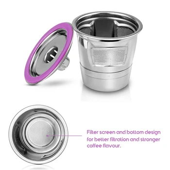 

Cafe Coffee Pod For Keurig 2.0 1.0 Stainless Steel Filter Reusable Capsules