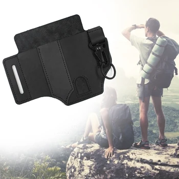 

Tactical Leather Sheath for Belt Outdoor Multitool EDC Pocket Organizer with Key Holder Flashlight Pouch Hunting Accessories