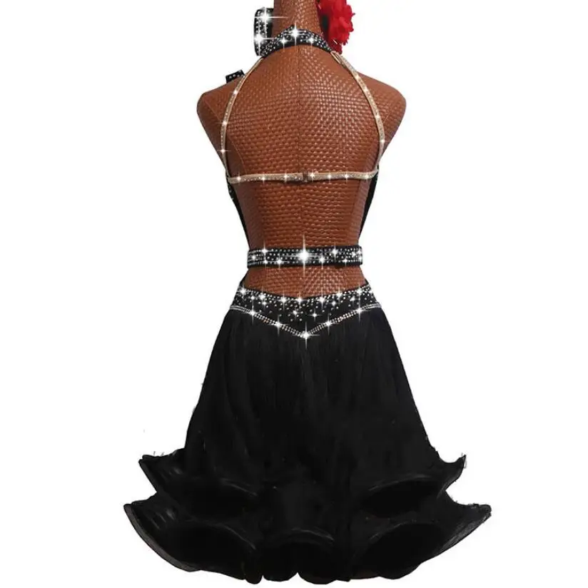 new sexy Latin dance costumes new performance customize latin dance competition dresses woman