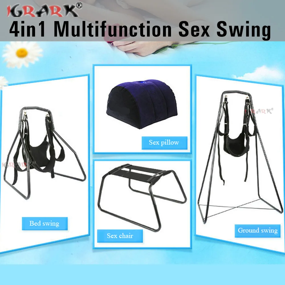 4IN1 Butterfly Chair Multi-Purpose Sex Swing Living Room Erotic Furniture Sling Hammock BDSM Bondage Gear Sex Toys for Couples