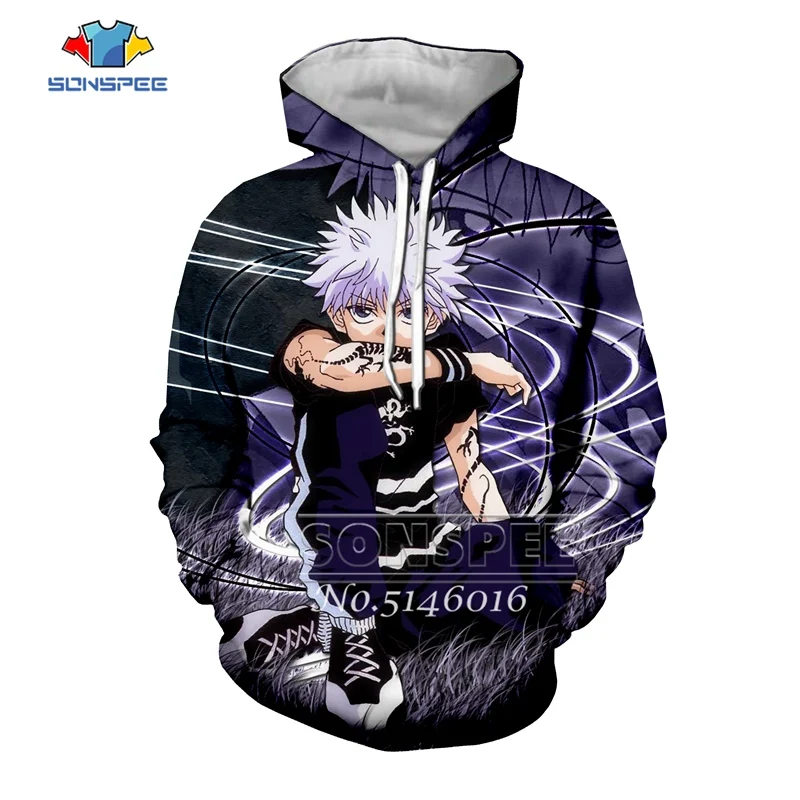 3D Аниме HUNTER×HUNTER Killua Zoldyck Мужская футболка с принтом детские повседневные