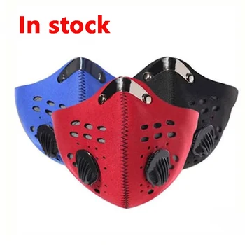 

Double Breathing Valve Mask Adult Mask with Activated Carbon Filter Washable Reusable Mask Outdoor Cycling Masks Fast Shipping