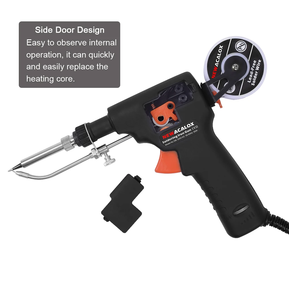 US $21.19 Newacalox EuUs 60w Automatically Send Tin Gun Adjustable Temperature Soldering Gun HandHeld Internal Heating Rework Station