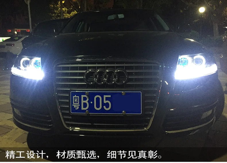Автомобильный Стайлинг головная лампа для Audi A6 C5 фары 2005-2012 A6 светодиодный фары DRL Объектив двойной луч H7 HID Ксеноновые би ксеноновые линзы