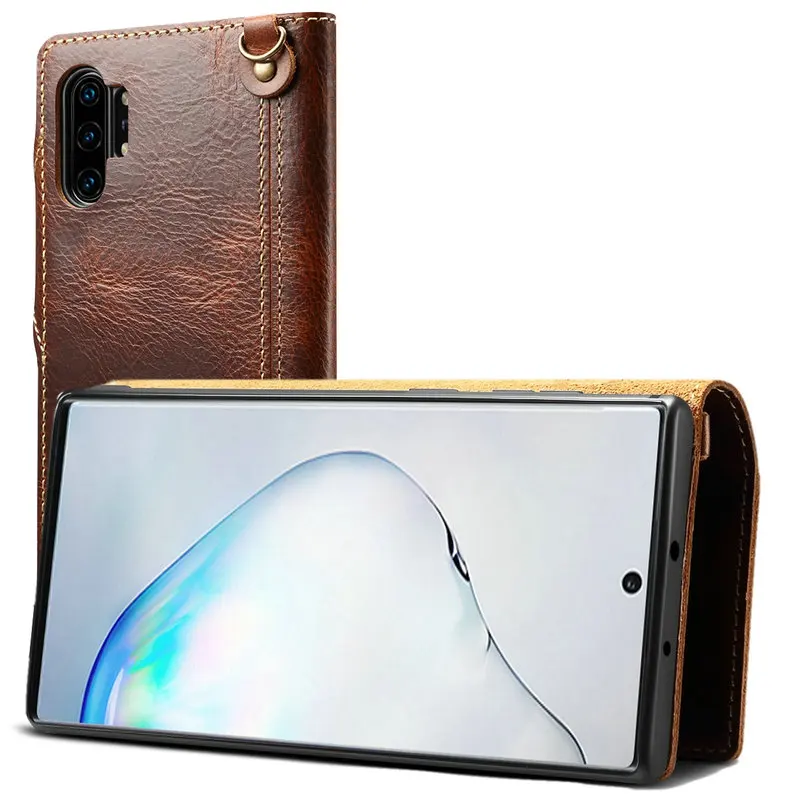 Note10+ настоящая кожа для Coque samsung Note 10 чехол Note10 samsung Note 10 Plus 5G чехол для samsung Galaxy Note 10 Pro Etui