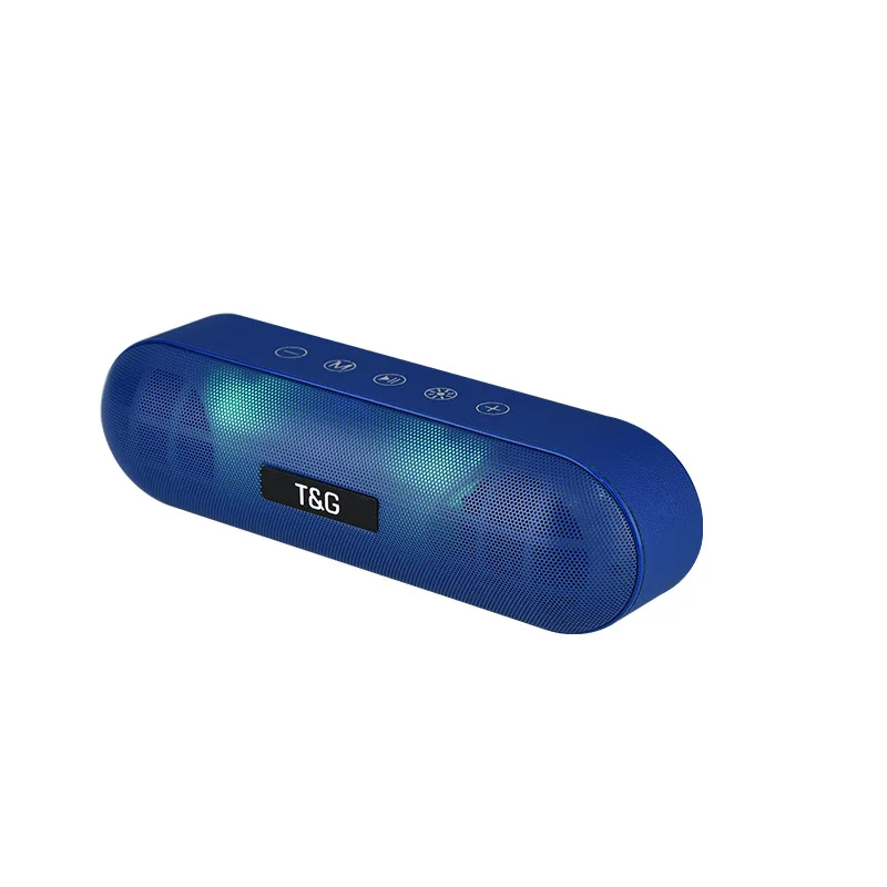 TG Bluetooth динамик Портативный Открытый громкий динамик беспроводной громкий динамик 3D стерео музыка объемный с микрофоном FM TF карта Aux - Цвет: Blue