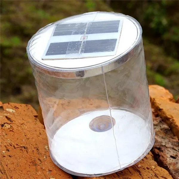 Luz solar inflável fosco acampamento ao ar livre lâmpada lanterna à prova dwaterproof água recarregável luz de emergência para emgc