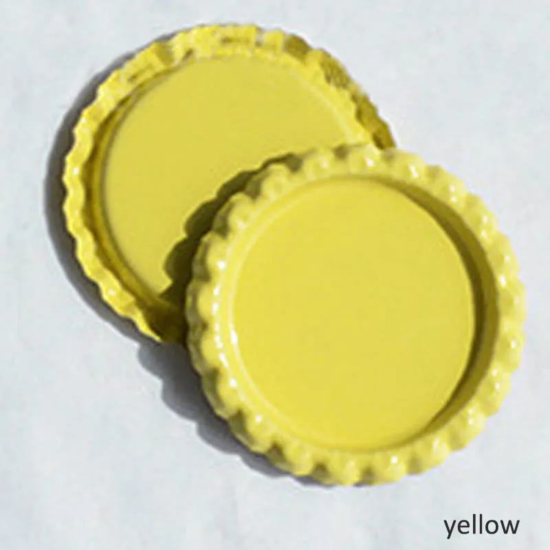 25Pcs Bottle Caps Metal 25mm Round Flattened Inside Colored Jewelry Craft DIY Accessories Wall Home Decor