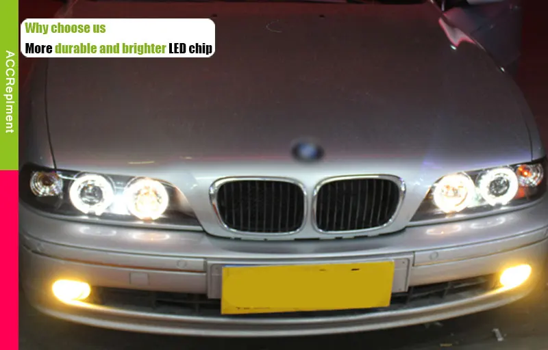 Автомобильный Стайлинг для BMW E39 фары U angel eyes 1995-2003 для BMW E39 светодиодный световой бар Q5 Биксеноновые линзы светодиодный ламповый проектор