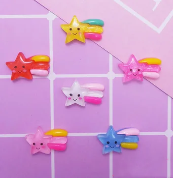 

100Pcs Flatback Flat Back Resin Cabochon Kawaii Gliter Star Resin Craft Decoration Scrapbooking DIY Embellishment Accessorie