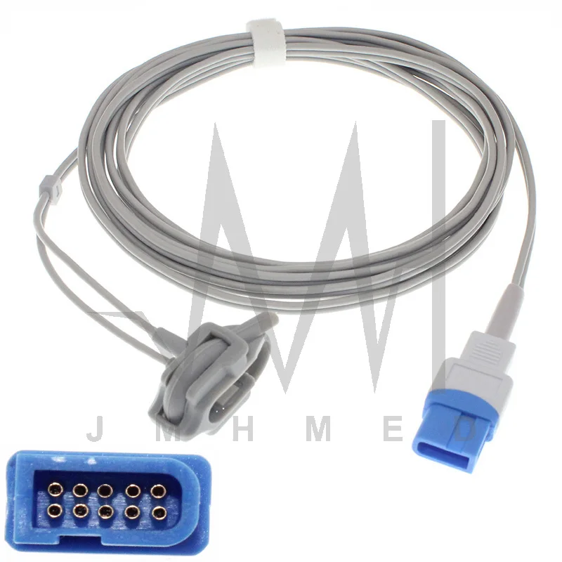 

Совместим с датчиком spo2 монитора Spacelabs, 10-контактный 3 м кабель для измерения оксиметрии пальца/уха