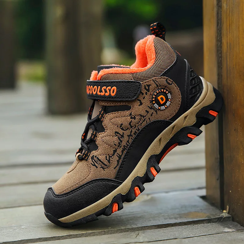 

Winter plus Cotton Children Cotton-padded Shoes Warm CHILDREN'S Shoes Snow Boots Outdoor Climbing Boots Cotton Athletic Shoes