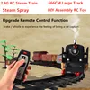 High Simulation Steam spray 2.4G RC Steam Train 666CM Large Track Railway DIY Assembly RC Toy Sound Smoking Effect Train  Tracks 1
