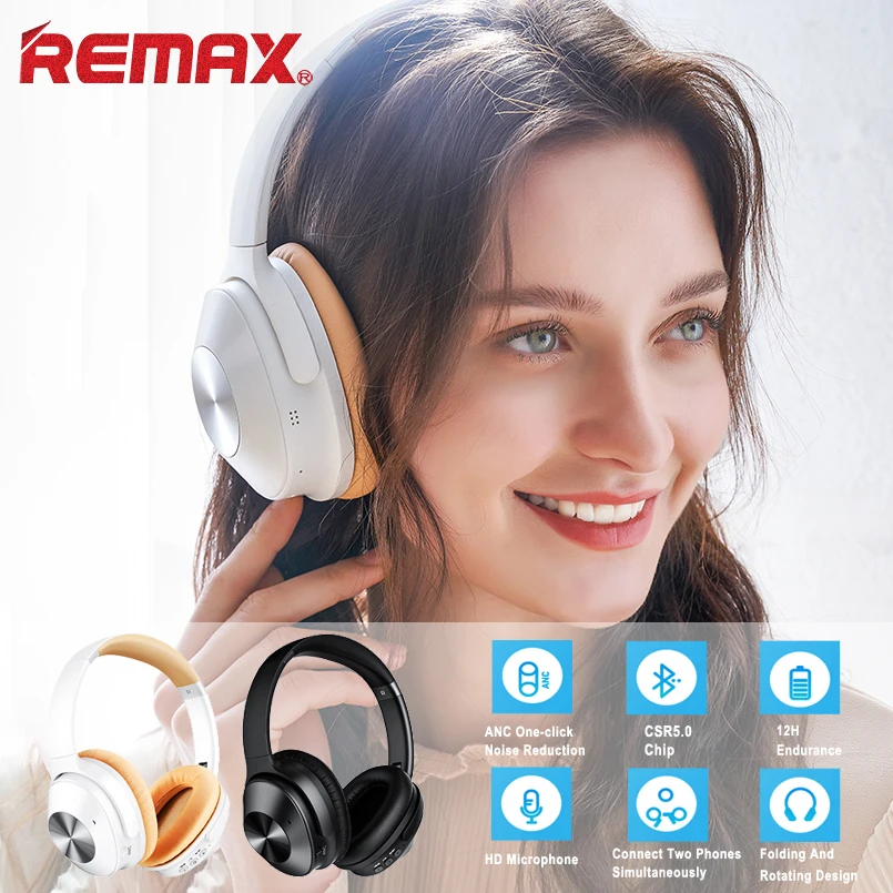 REMAX Wireless Headphones Bluetooth HIFI Stereo Earphones Noise-free Profession CSR5.0 Chip All-inclusive Earmuffs Headphones