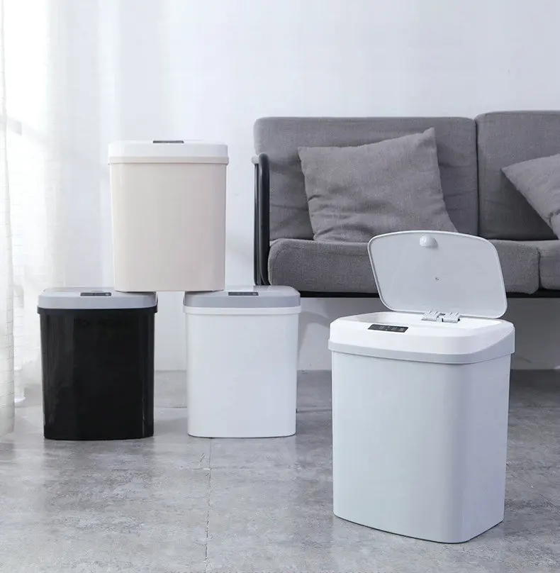 

Automatic Touchless Intelligent induction Motion Sensor Kitchen Trash Can Wide Opening Sensor Eco-friendly Waste Garbage Bin