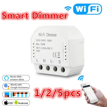 

2 Way Wifi Smart Light LED Dimmer Switch Diy Breaker Module Smart Life/Tuya APP Remote Control Works with Alexa Echo Google Home