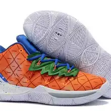 Классическая обувь Kyrie 5; обувь для спорта на открытом воздухе; спортивная мужская баскетбольная обувь; Foamposite; кроссовки для мужчин; цвет синий, розовый; обувь с высоким берцем; большие размеры