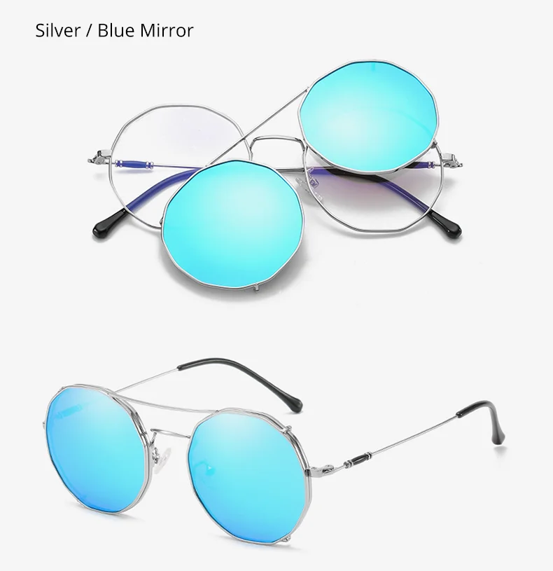 Два Oclock 2 в 1 Модные солнцезащитные очки по рецепту женские поляризованные солнцезащитные очки с зажимом оптические Металлические оттенки для женщин Z17122