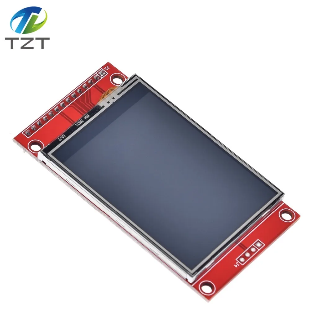 2," 240x320 SPI TFT lcd модуль последовательного порта+ 5 В/3,3 В адаптер PBC Micro SD ILI9341 Белый светодиодный с сенсорным/без сенсорного для Arduino