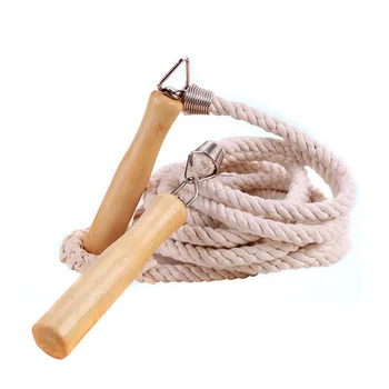 

Fun Fitness Equipment Workout Indoor Outdoor Training Group Wooden Handle Adult Jump Rope Non Slip Sports Exercise Weight Loss
