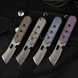 Mini couteau de poche tactique pliant en alliage de titane de haute qualité, lame S35VN, couteaux de survie en plein air THJ27 