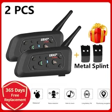  EJEAS V6 PRO Bluetooth Motorcycle Helmet Intercom Headset with 1200M BT Interphone Communicator for 6 Riders Waterproof 