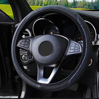 

Non-slip Steering Wheel Cover Interior Auto Replacement Leather Elastic