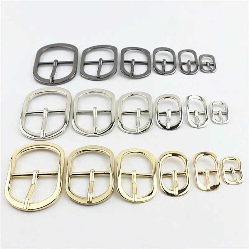 30pcs 12/15/20/25/32/38mm Bag Strap Buckles Metal Belt Pin Buckles Handbag Webbing Clasp DIY Leather Crafts Sewing Accessories