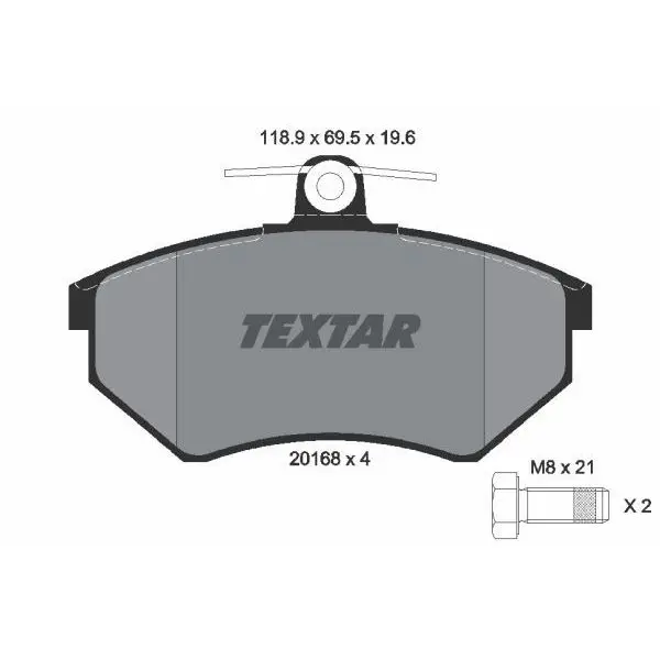 Колодки дисковые передние\ Audi 80 1.6-2.0i 91-95, VW Passat 1.6