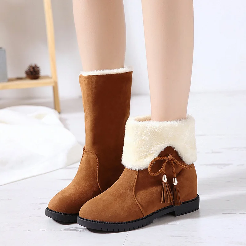 

Winter Boots Female Down Boots Women Causal Shoes Ladies Snow Bootie Wedge Rubber Plush Insole Botines Mujer 2019 New