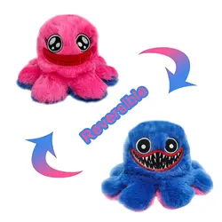 Huggy Wuggy juguete de Peluche Reversible para niños, muñeco de felpa de personajes de juego de amapola, juguetes de Peluche de terror, regalo de Peluche suave