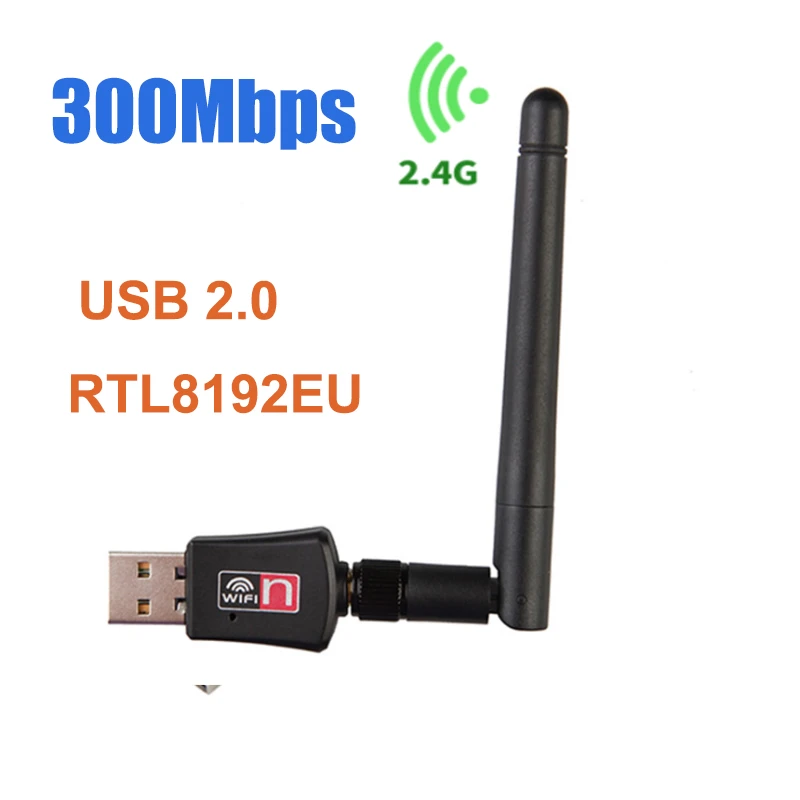 TEROW adaptador WIFi USB de 300 Mbps, tarjeta de red inalámbrica USB con antena externa RTL8192EU de 2DBI para Windows XP/Vista/7/8/10,|Tarjetas de red| - AliExpress