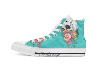 

Skull Hipster Custom Casual High Top lace-up Canvas shoes sneakers Drop shipping