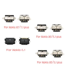 Nuevo Micro Usb puerto de carga del conector Jack para Nokia 3 6 7 Plus 8 6,1 de 7,1 más de 5,1 X5 X6 x7 piezas de repuesto(China)