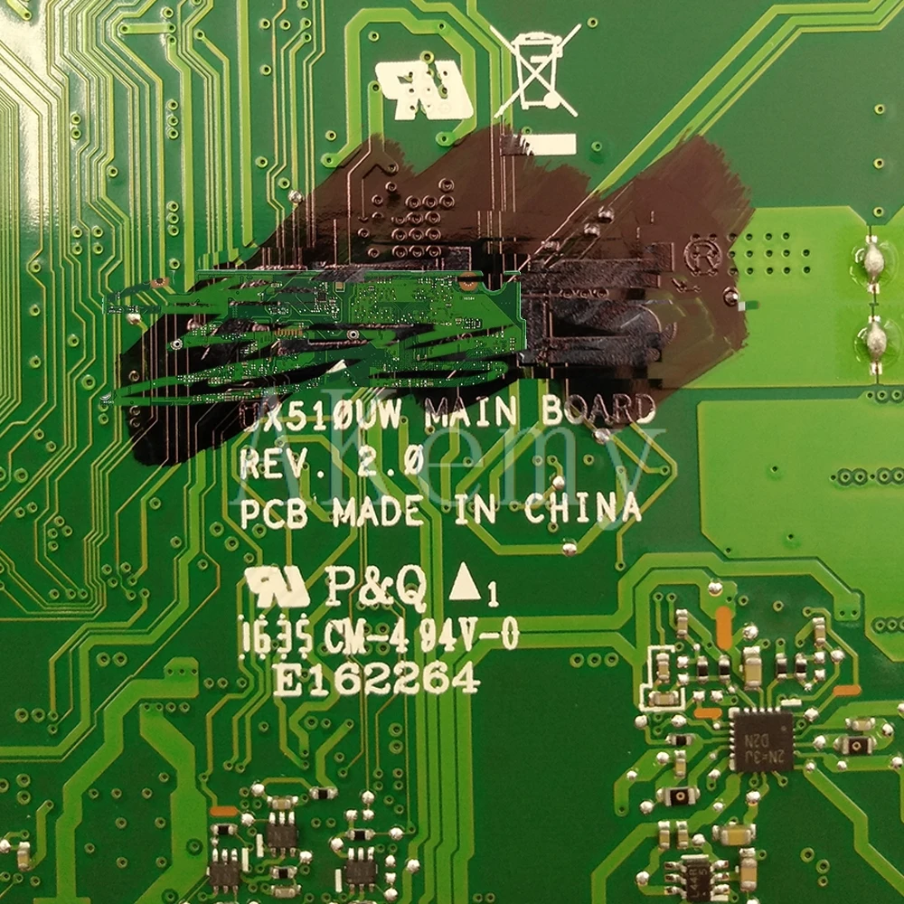 AKEMY UX510UX Laptop Motherboard For ASUS ZenBook UX510U UX510UW UX510UX UX510UXK Mainboard 100% te