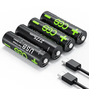 

CES 1.5V AA 2775mWh li-polymer li-po rechargeable lithium li-ion powerful Micro USB batteries
