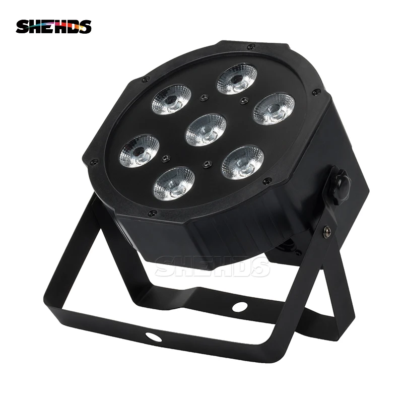 2/4Pcs 7X12W RGBW / 7x18W RGBWA+UV LED Flat Par Light Mobile Plug Ultra-Quiet Fan Family Birthday Party Theater Wedding led light,led stage light,mini led stage light