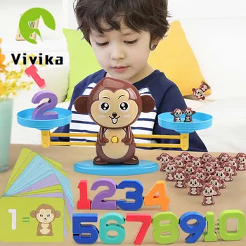 

Baby Toy Set Pig Digital Balance Toy Monkey Digital Balance Addition And Subtraction Arithmetic Desktop Game Puzzle Earlylearn