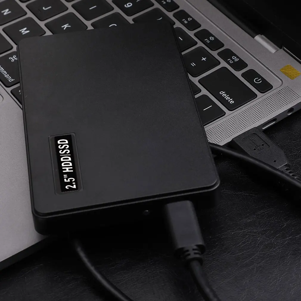 2,5 дюймовый внешний корпус для жесткого диска USB3.0 SATA жесткий диск черный чехол для ноутбука ПК Ультратонкий металлический