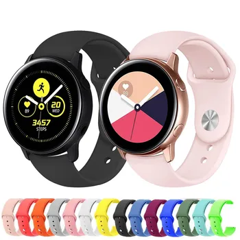 

20mm/22mm Universal Strap for Samsung Galaxy Watch 46mm/42mm Active/Active2 Band Sport Waterproof Silicone Bracelet Belt