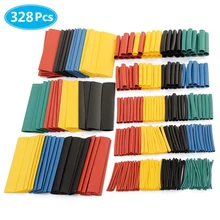 127/328/530 pçs/set tubo de psiquiatra calor envoltório elétrico fio cabo mangas pe 2:1 isolado sleeving sortidas