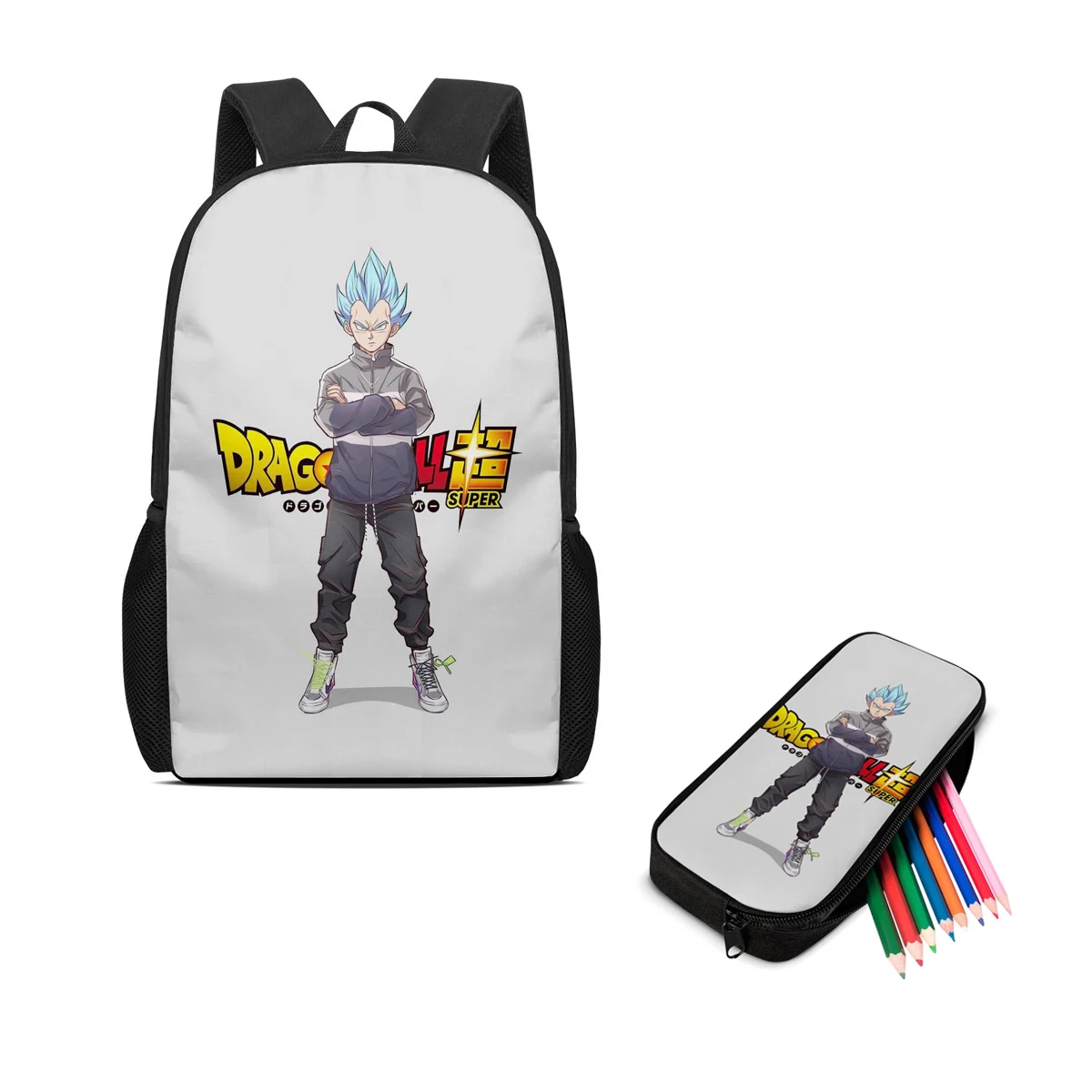 

Custom Pattern Dragon Ball Super Vegeta School Bag Set Schoolbags Teenagers Boys Student Travel Book Bag Kids Mochila Backpack