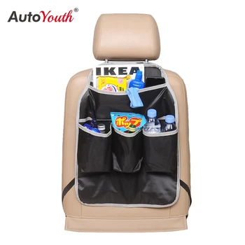 

AUTOYOUTH Car Seat Back Storage Bag Compact Portable Durable Beverage Rack Storage Bag Garbage Bag Storage Box for Universal