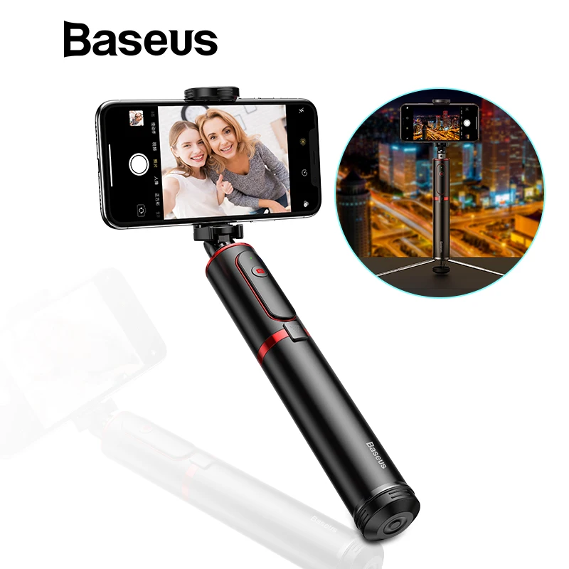 Online Baseus Wireless Bluetooth Selfie Stick with Extendable Monopod Remote Selfie Sticks Tripod for iPhone Oneplus Huawei palo selfie