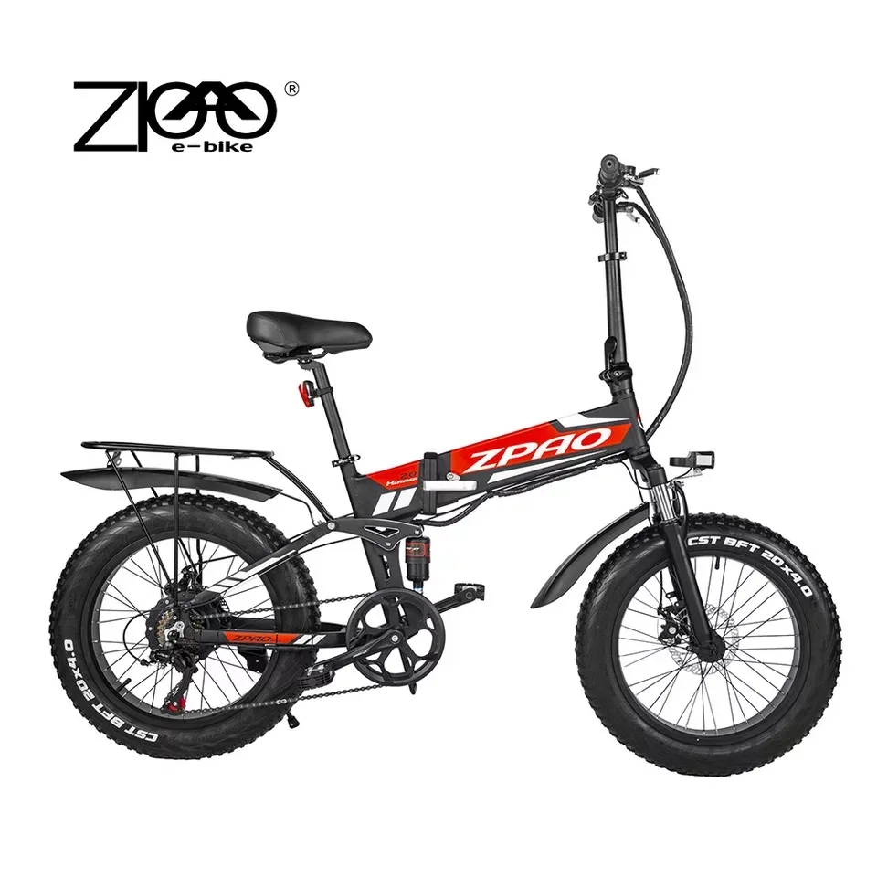 

500W 750W Fat Tire Ebike 20x4.0 Inches Folding Electric Bike 48V 12.8Ah Electric Bike Lithium Battery Electric Bicycle