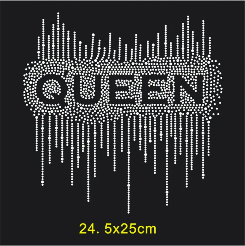 

2pc/lot Queen sticker appliques transfers design iron on transfer patches hot fix rhinestone transfer motifs fixing rhinestones