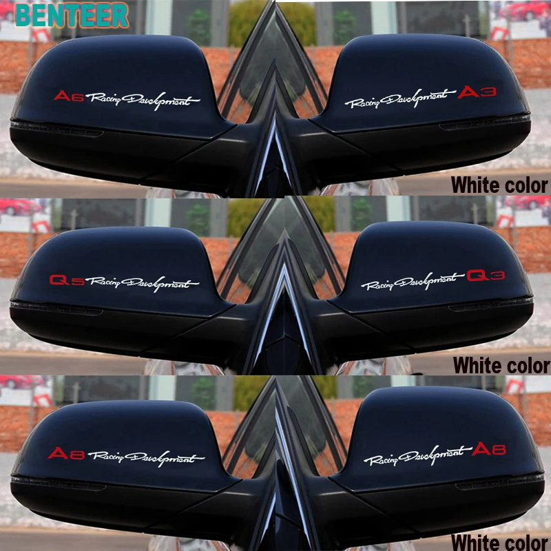 Автомобильная отражающая наклейка на зеркало заднего вида 2 шт./лот для audi sline A1 A4